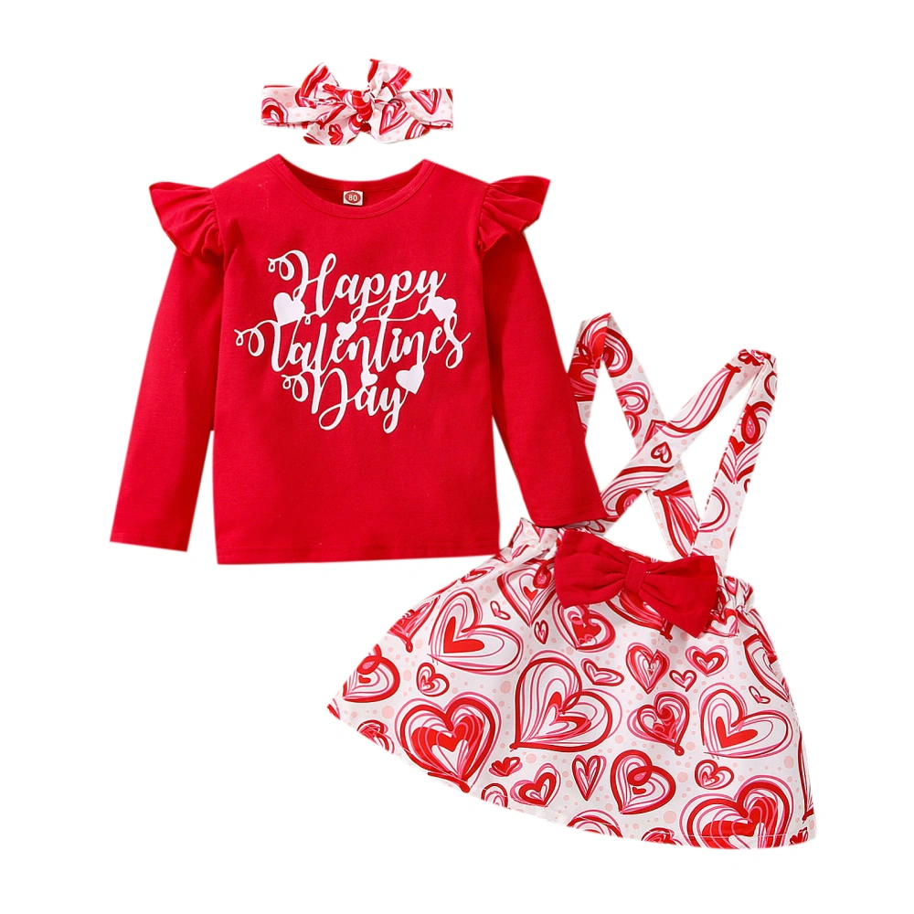 Clothes Outfit for Little Girl, Long Sleeve Tops and Skirt Set