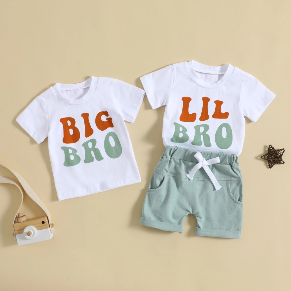 Big Brother Little Brother Matching Outfits, T-Shirt + Shorts Set