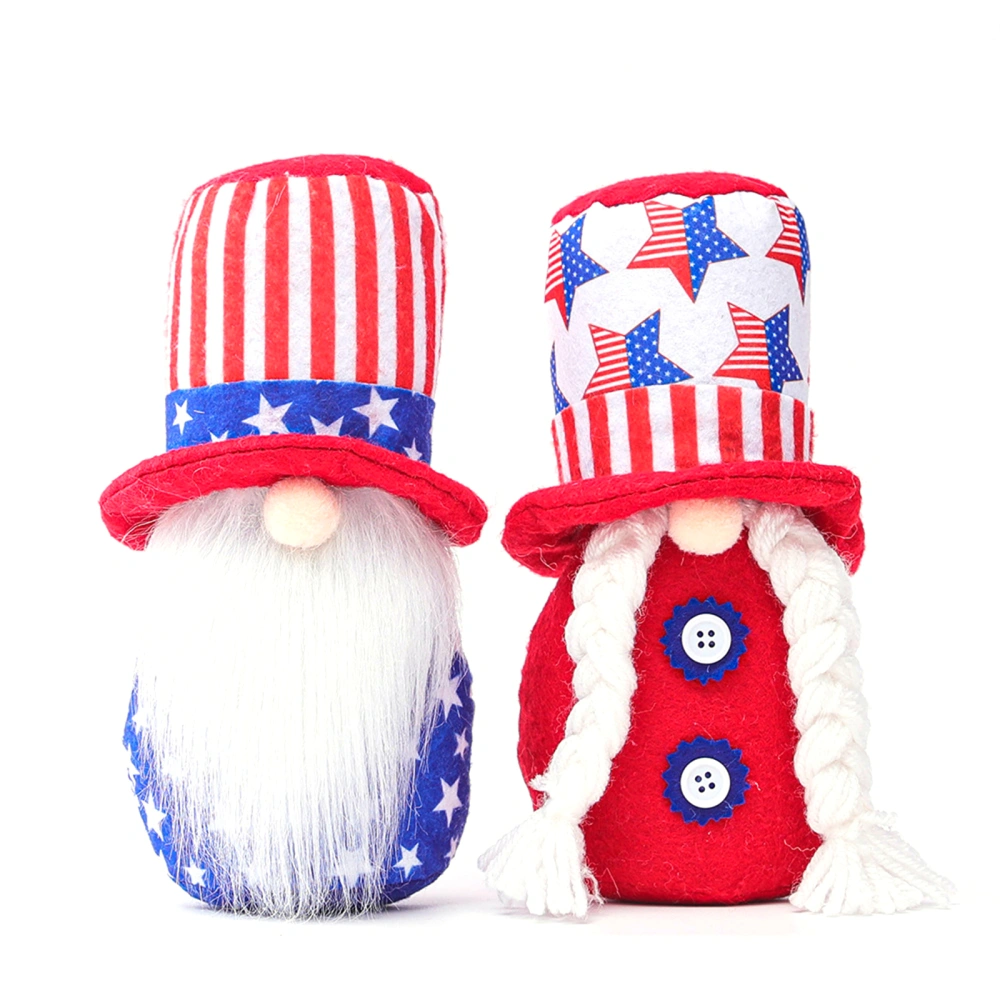 Creative Independence Day Rudolph Couples with Hat Ornaments