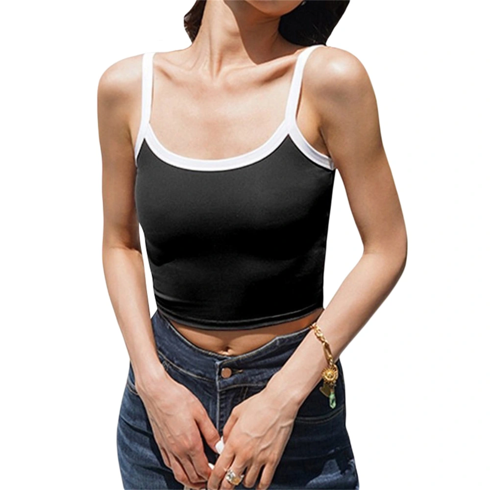 Women Spaghetti Strap Camisoles Contrast Color Sling Tank Tops