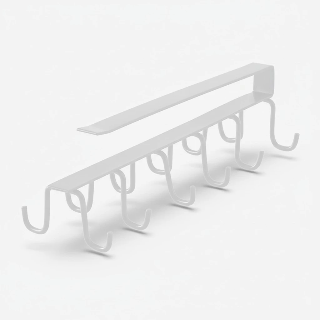 Kitchen Hook Rack, Wall-Mounted Large Capacity Iron Storage Rack