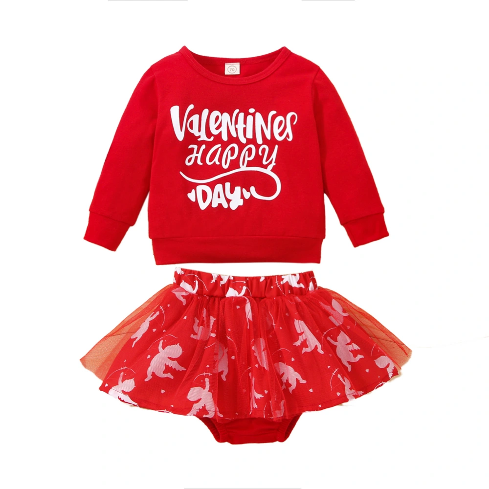 Toddler Baby Suit, Long Sleeve Letter Tops+Mesh Patchwork Shorts