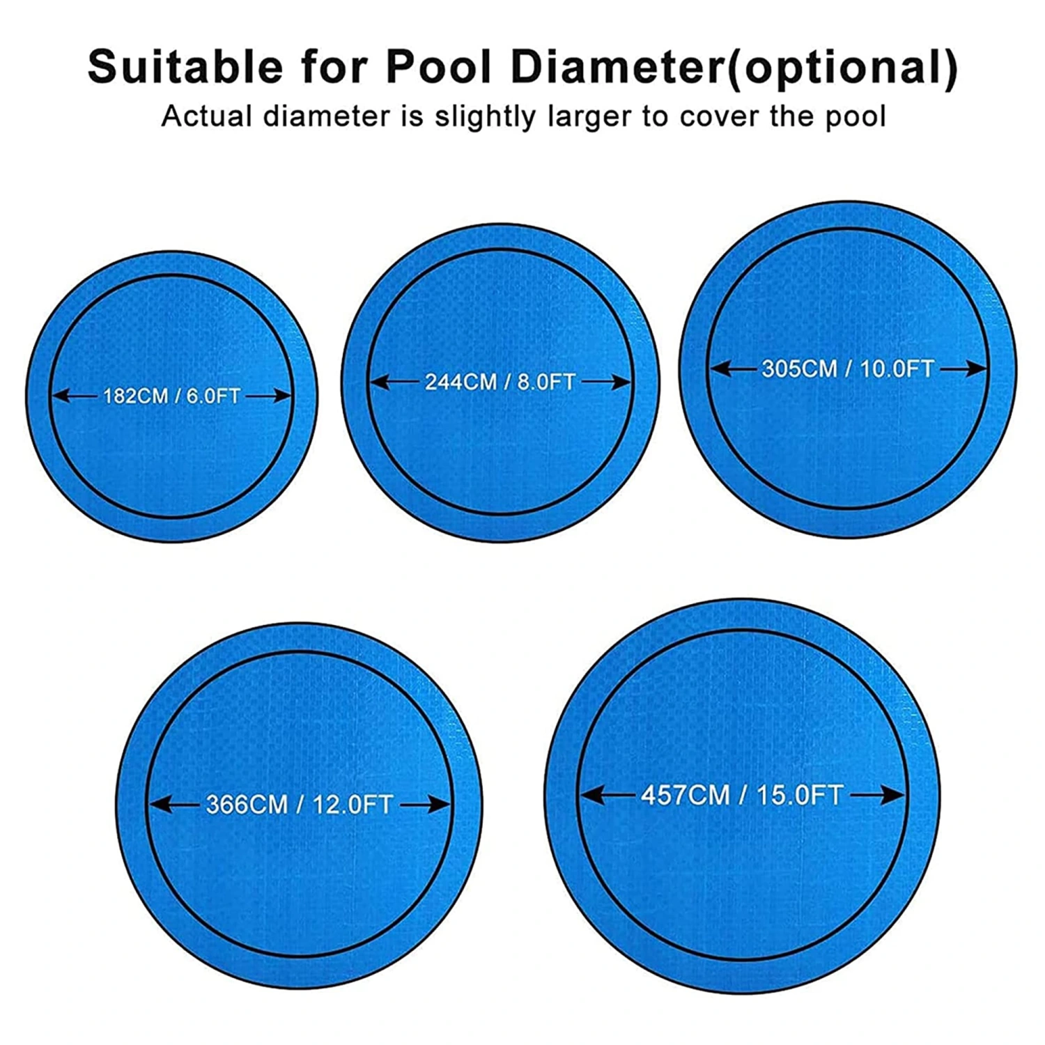 Swimming Pool Insulation Film, Waterproof UV-resistant Round Cover