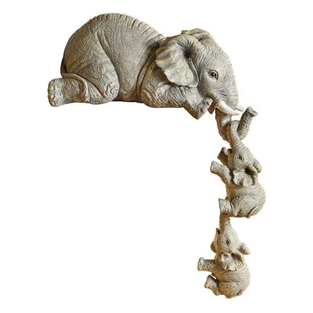 Mother's Day Elephant Shaped Ornament, Non-slip DIY Resin Sculpture