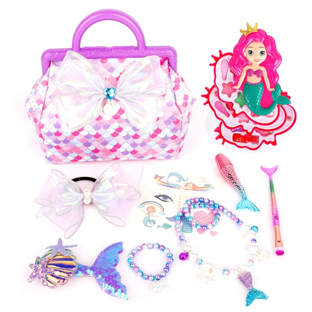 Girls Makeup Kit, Mermaid Makeup Play Set for Toddlers Party Gifts