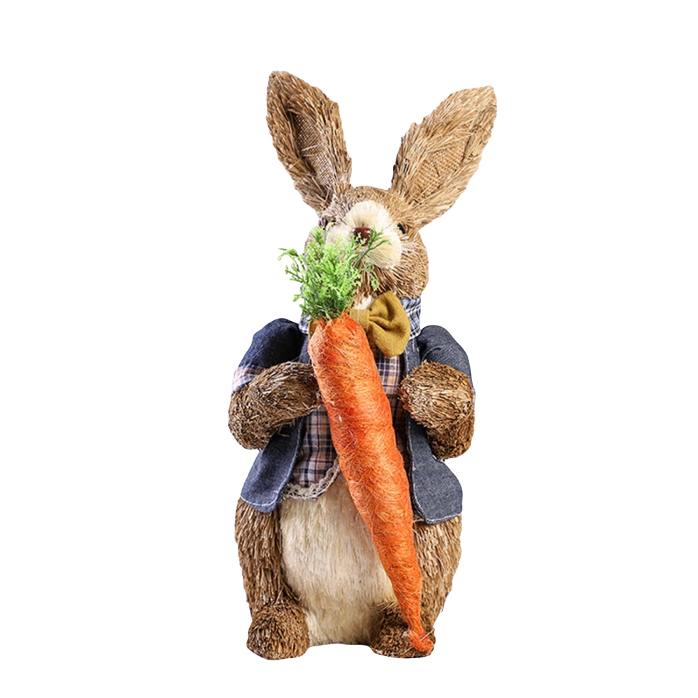 Desktop Decor, Carrot Rabbit Simulation Doll Ornaments Handicraft