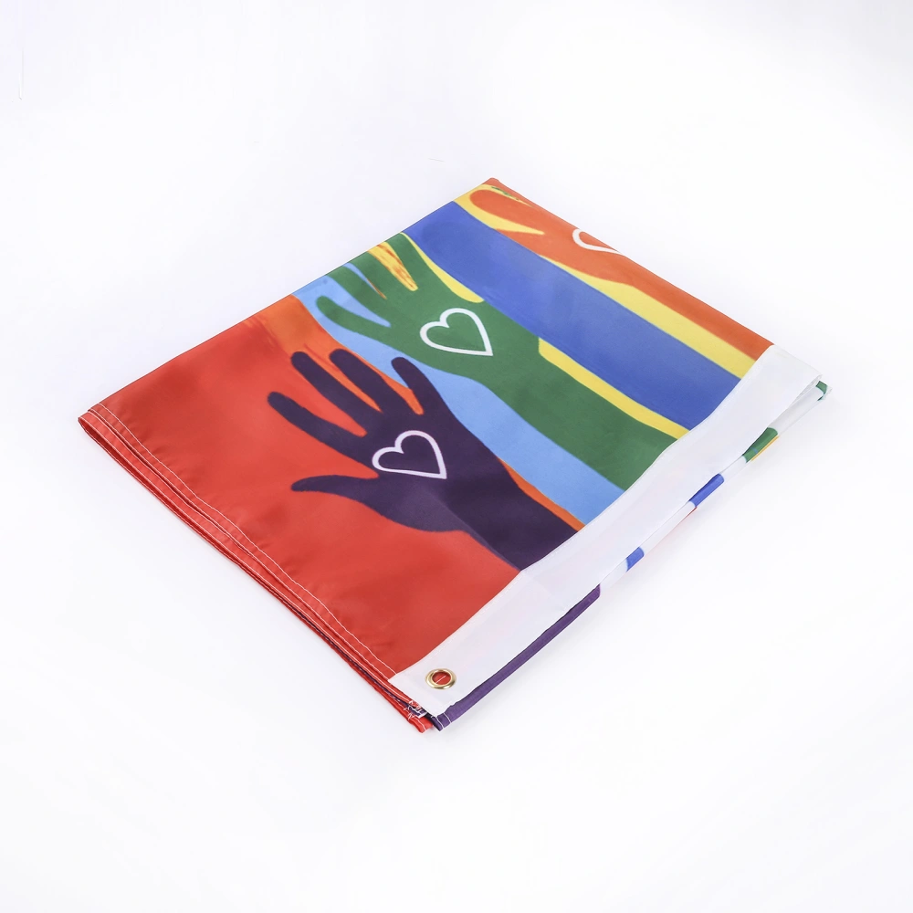 Gay Flag with Rainbow Pattern, Bright Colors Love is Love Letter