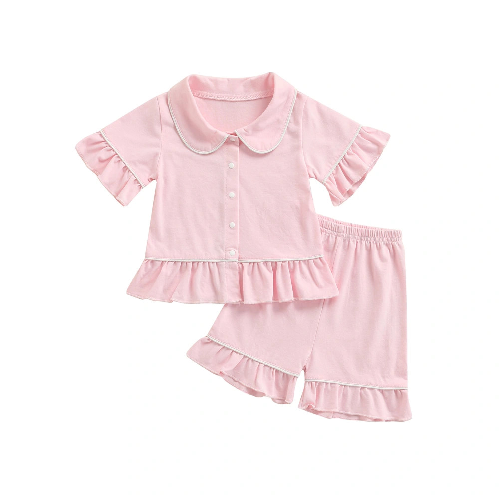 Baby Sleeping Short Sleeve Tops + Short, Ruffle Sweet Clothing