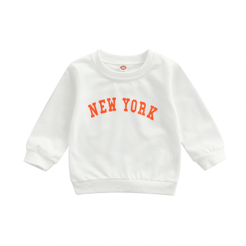 Infant Baby Girls Boys Sweatshirt Long Sleeve Letter Print Pullovers