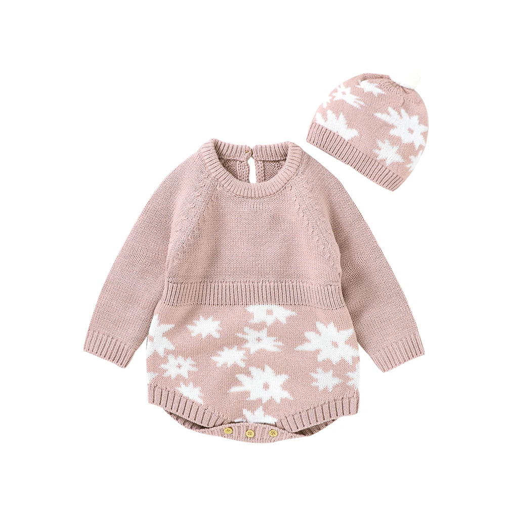 Baby Girls Knitted Sweater Romper Jumpsuit Fall Winter Clothes