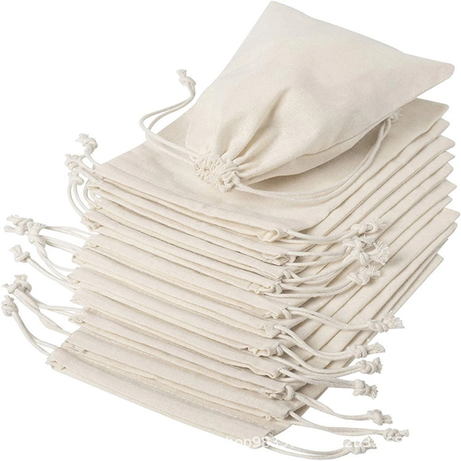 Linen Packaging Bag Adjustable Drawstring DIY Reusable Storage