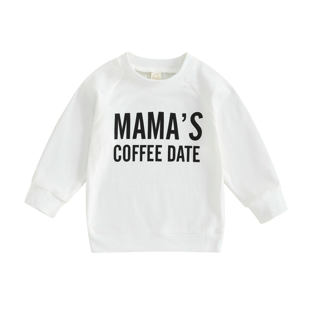 Kids Sweatshirt, Long Sleeve Letters Print Hoodie for Boys Girls