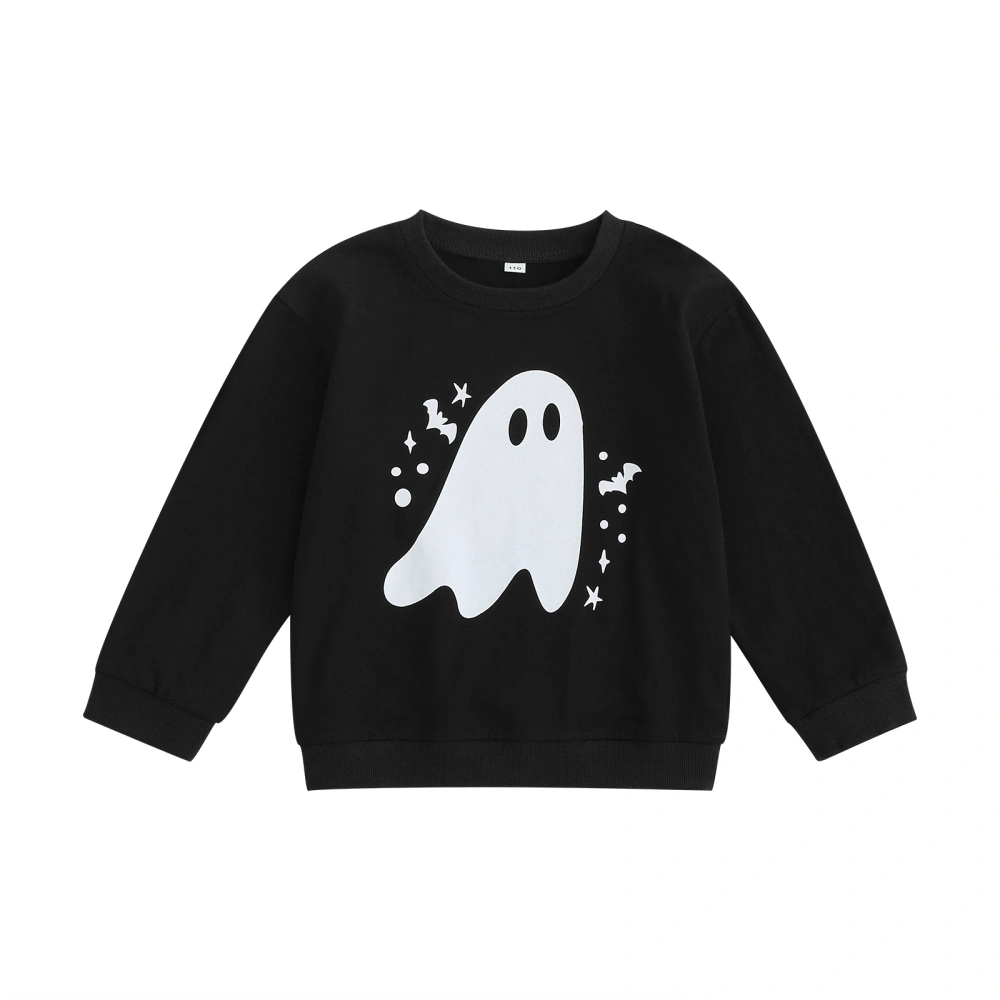 Kids Girls Boys Sweatshirts Halloween Clothes Ghost Print Fall Tops