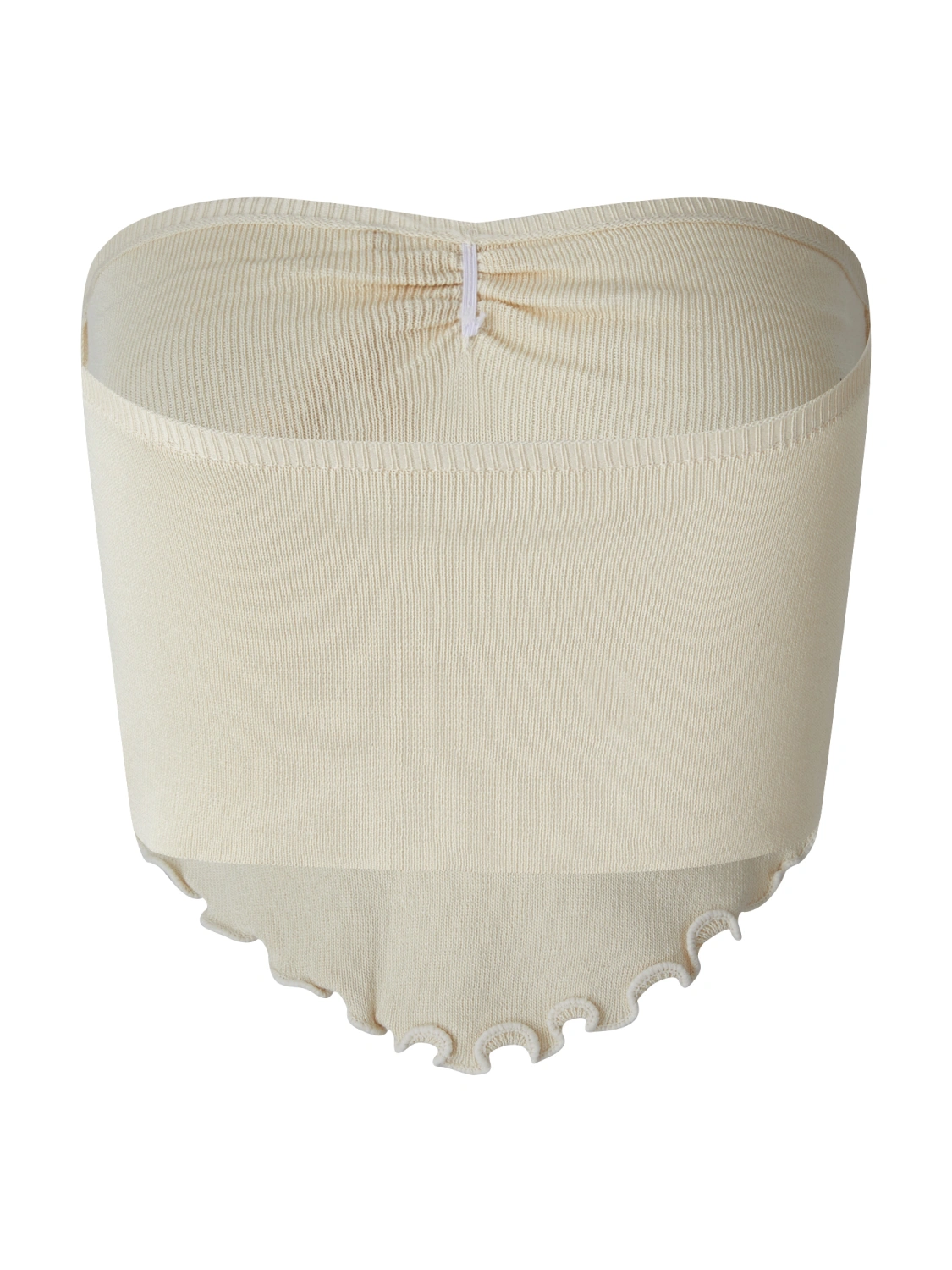 Women Tube Top, Strapless Backless Tie-up Irregular Hem Summer Vest