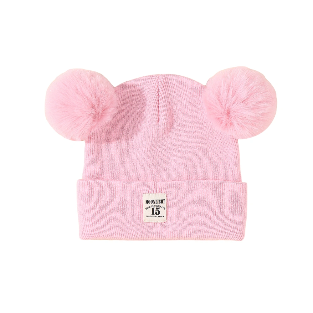 Baby Beanie Hat Winter Double Pom Toddler Knit Hat Infant Skull Cap