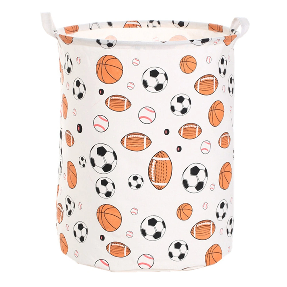 Laundry Basket Cartoon Print Collapsible Storage Bin with Handles for Clothes