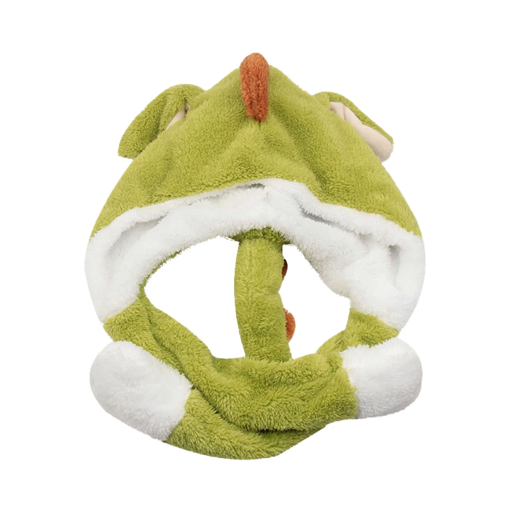 Women Moving Ear Hat, Cute Soft Dinosaur Hat Scarf Hat Warm Winter Hat