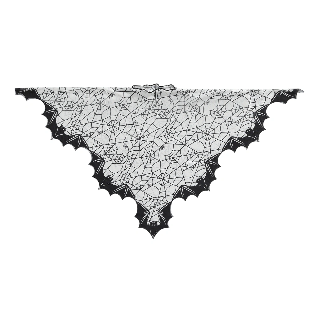 Kids Halloween Costume, Spiderweb Bat Print Fluffy Poncho Cape