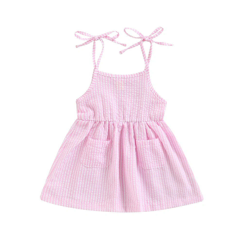 Girls Sweet Style Slip Dress, Sleeveless Princess Suspender Skirt