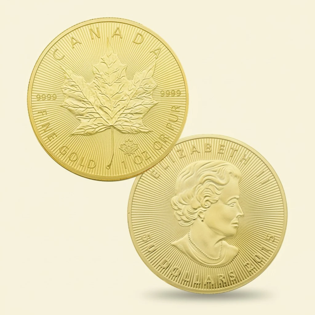 Commemorative Coin, Exquisite Maple Leaf Pattern Coin Souvenir Present