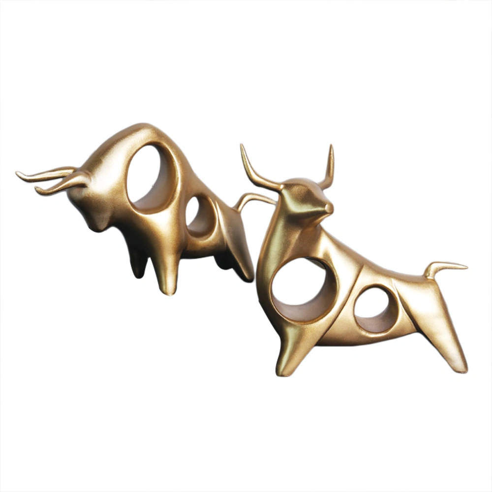 Resin Ornaments, Solid Color Bull Craftwork Decorative Desktop Decors