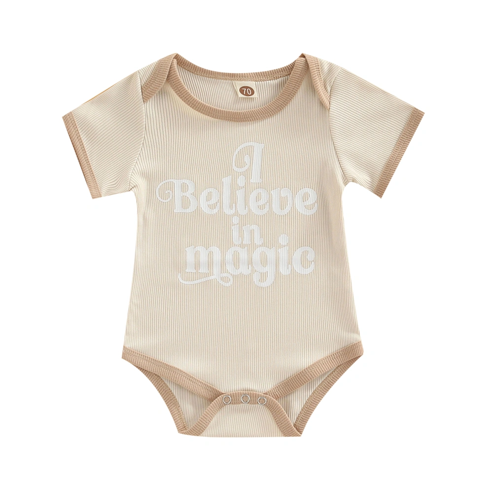 Baby Girl Boy Romper Short Sleeve Round Neck Bodysuit Bodysuit 