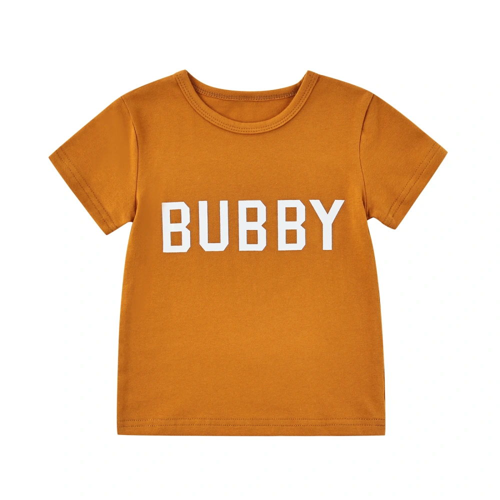 Toddler Summer T-Shirts, Short Sleeve Letter Print Round Neck Tops