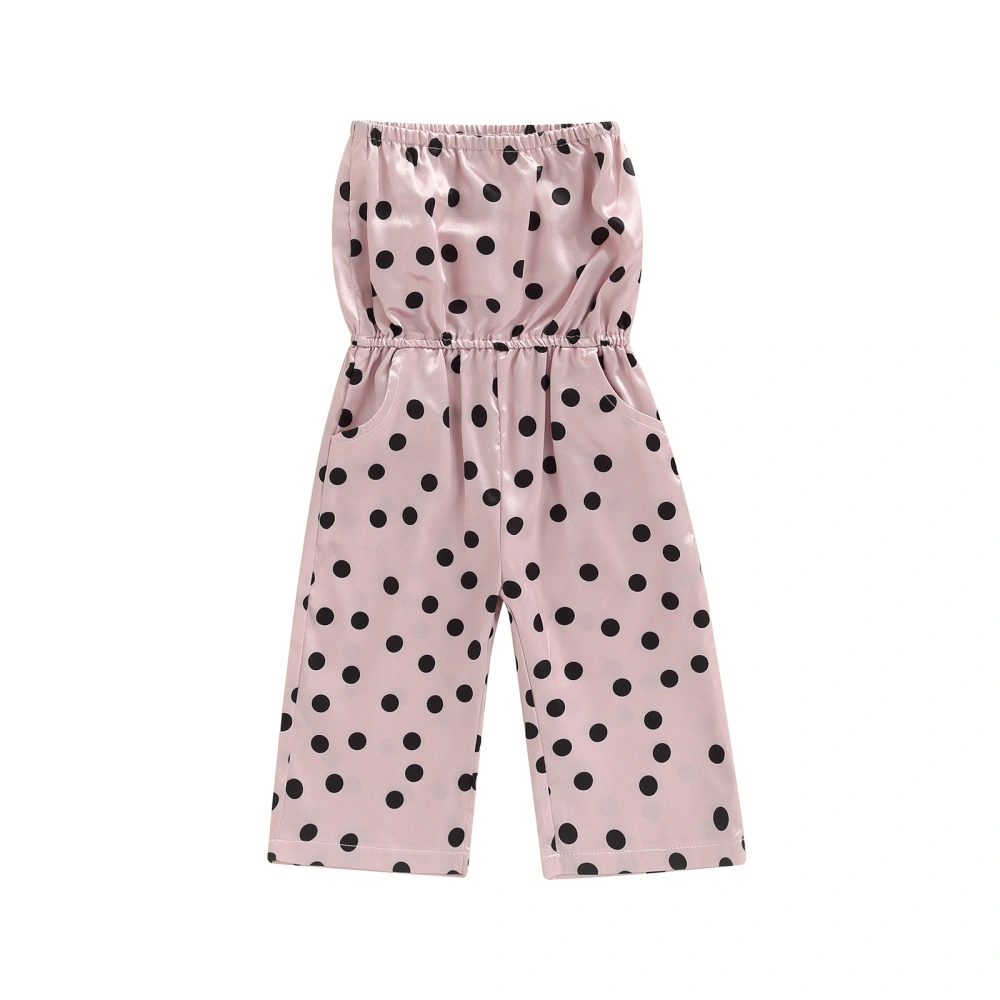 Baby Girls Summer Romper, Strapless Dot Cute & Sweet Long One-Piece