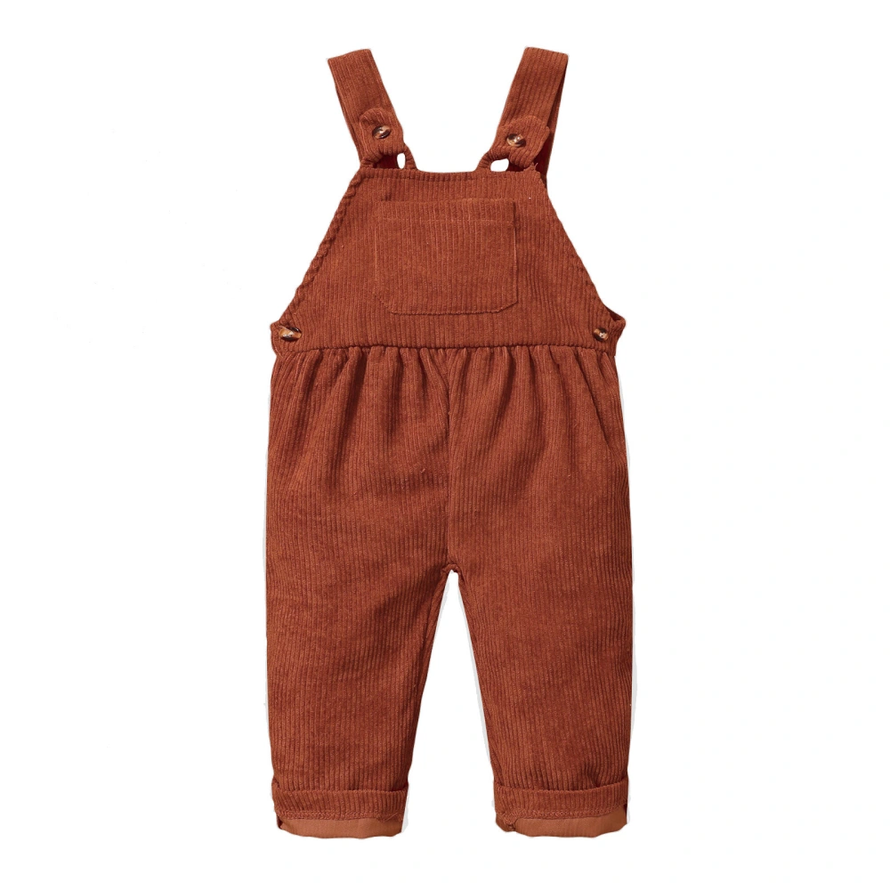 Baby Girl Boy Romper Sleeveless Solid High Waist Suspender Jumpsuit