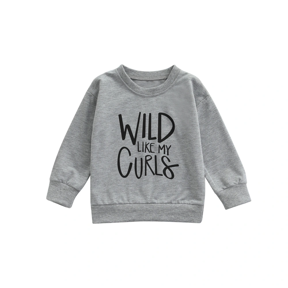 Baby Sweatshirt Tops with WLID LIKE MY CURLS Letter Clothing