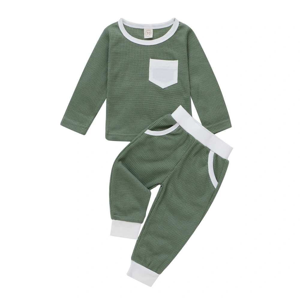 Baby Tracksuits, Walf Checks Stitching Sweatshirt + Casual Pants