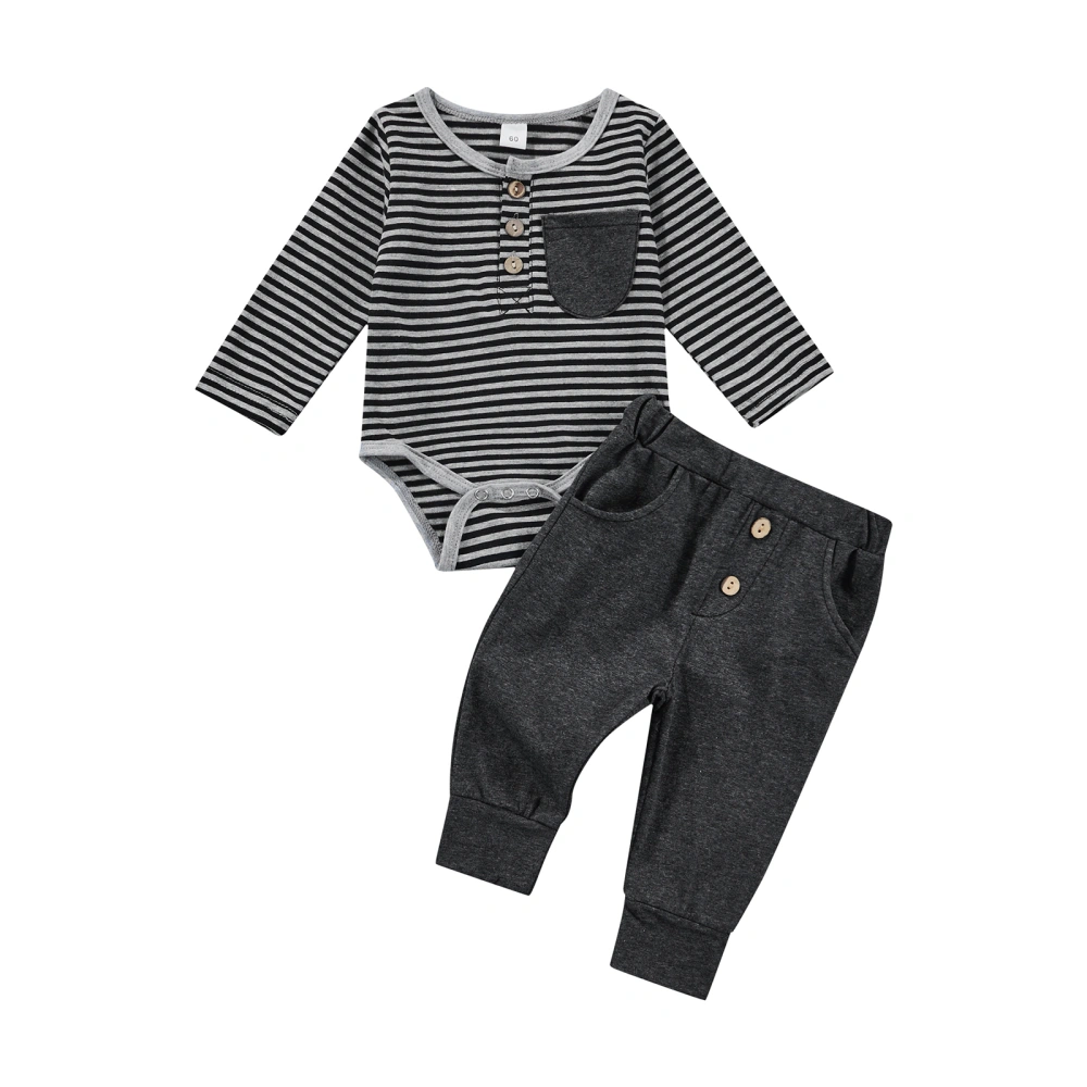 Baby Boys Clothes Outfit, Long Sleeve Romper with Long Pants