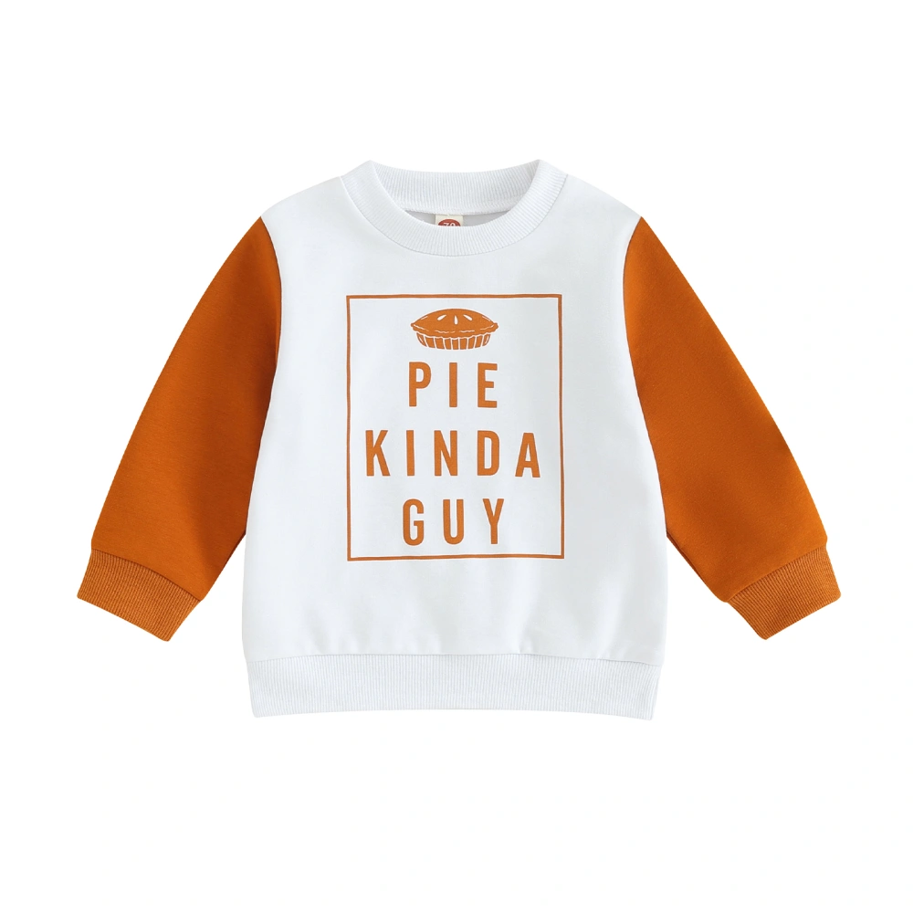 Kids Baby Sweatshirt Thanksgiving Letter Print Long Sleeve Pullovers 