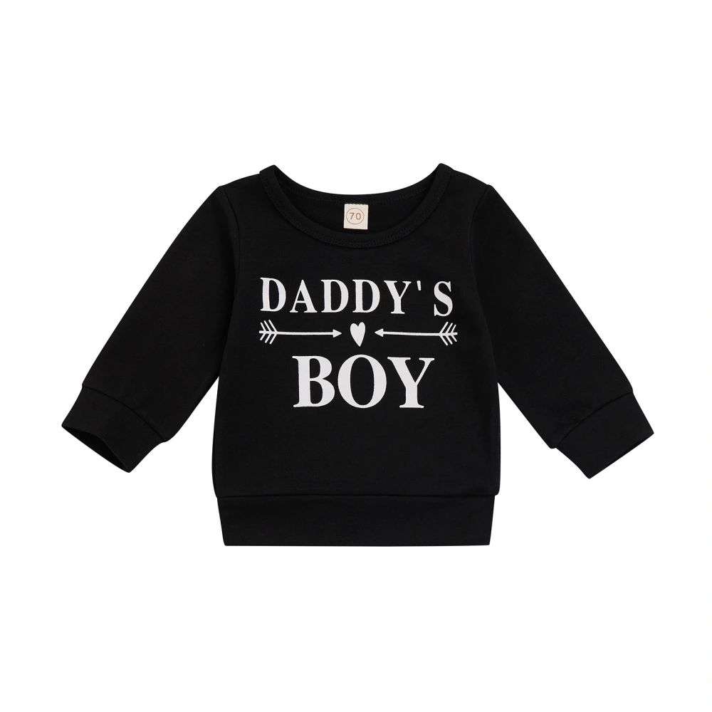 Baby Long Sleeve Tops Daddy's Boy Letter, Round Neck Clothing