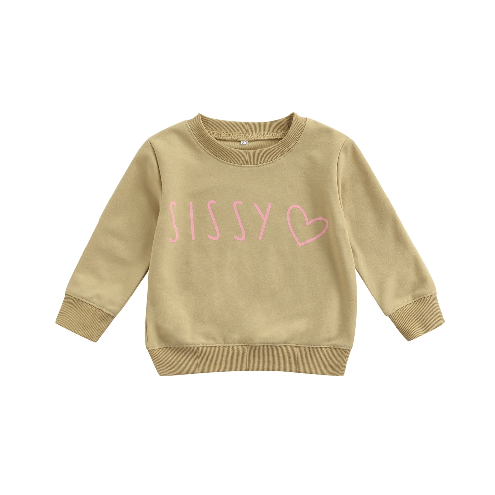 Kid Baby Autumn Sweatshirt, Long-Sleeved Letter Print Pullover