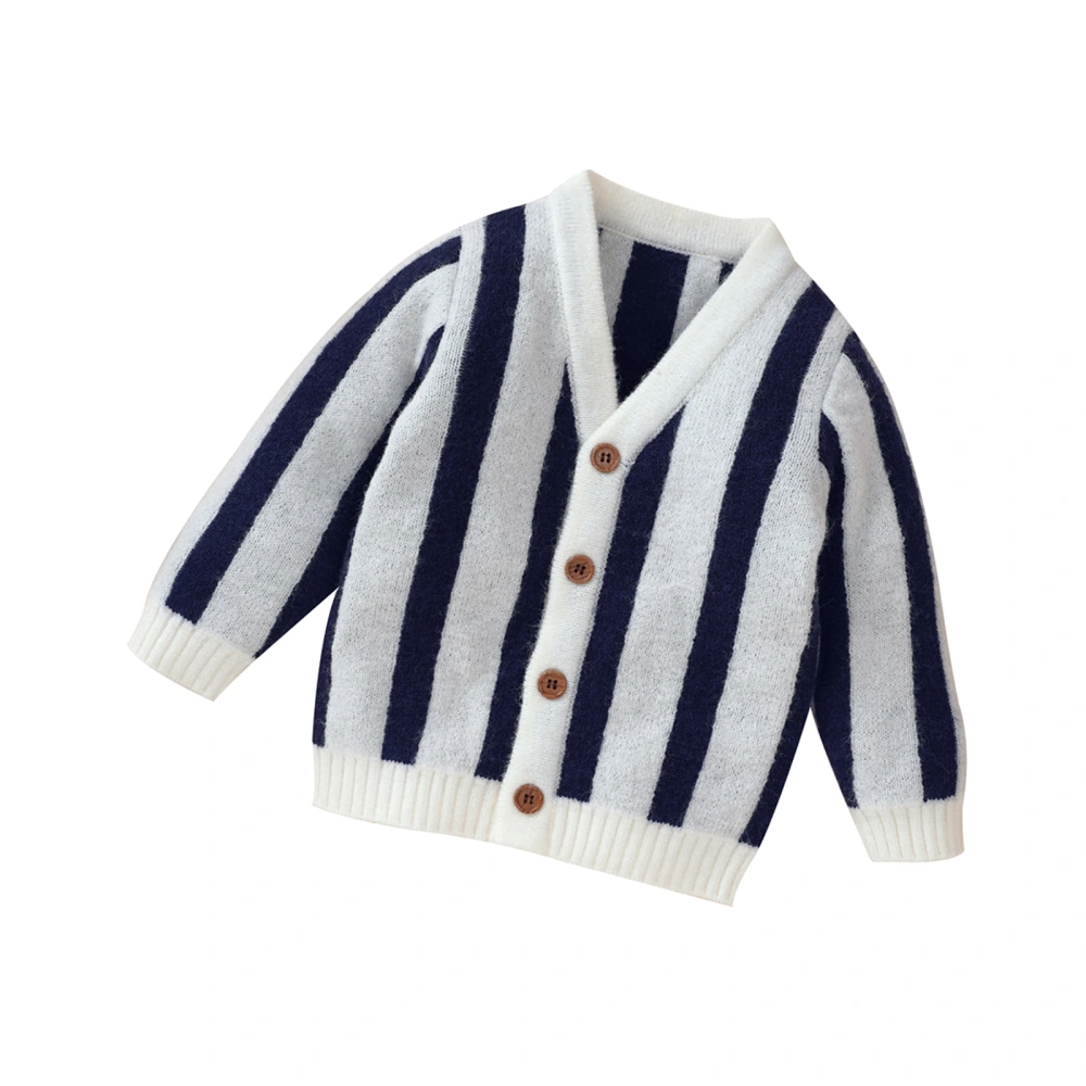 Toddlers Knitted Cardigan, Long Sleeve Single-breasted Outwear Tops