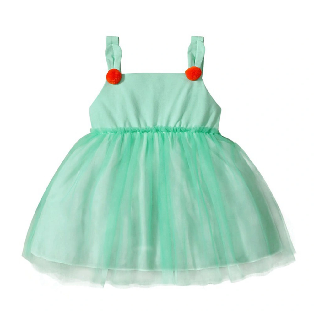 Baby Sleeveless Dress with Mesh Stitching Decoration, Sweet Clothing