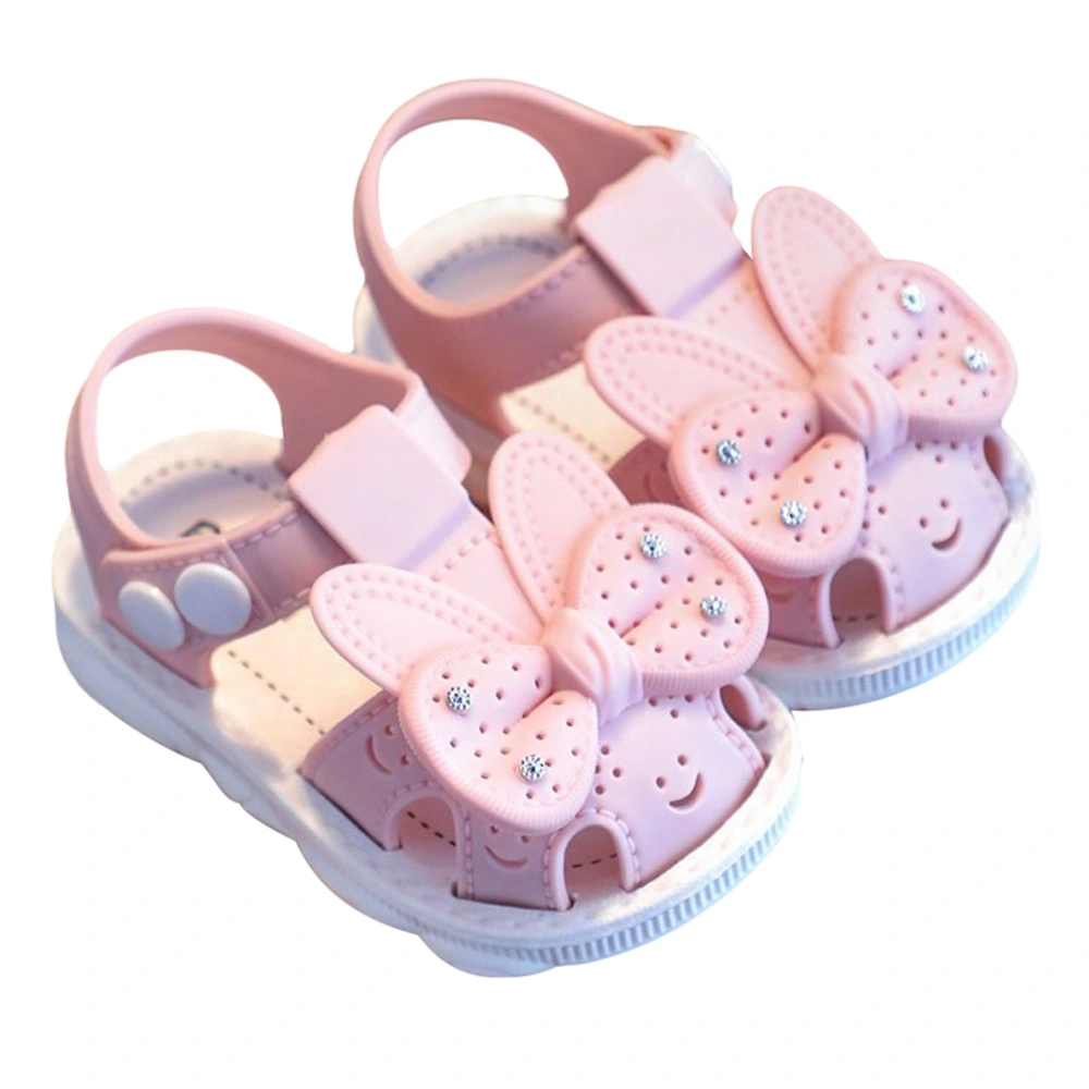 Toddler Girl Summer Bowknot Sandals PVC Anti-slip Sole Crib Prewalker