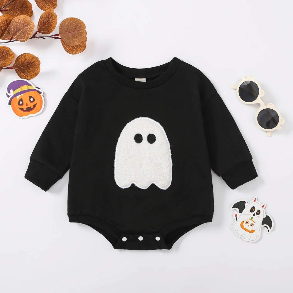 Toddler Baby Sweatshirt Rompers Halloween Ghost Pattern Jumpsuit 