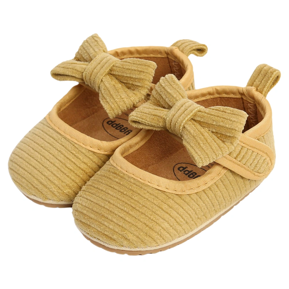 Newborn Girl Flat Shoes, Anti-Slip Bowknot Decor Shoes with Hairband