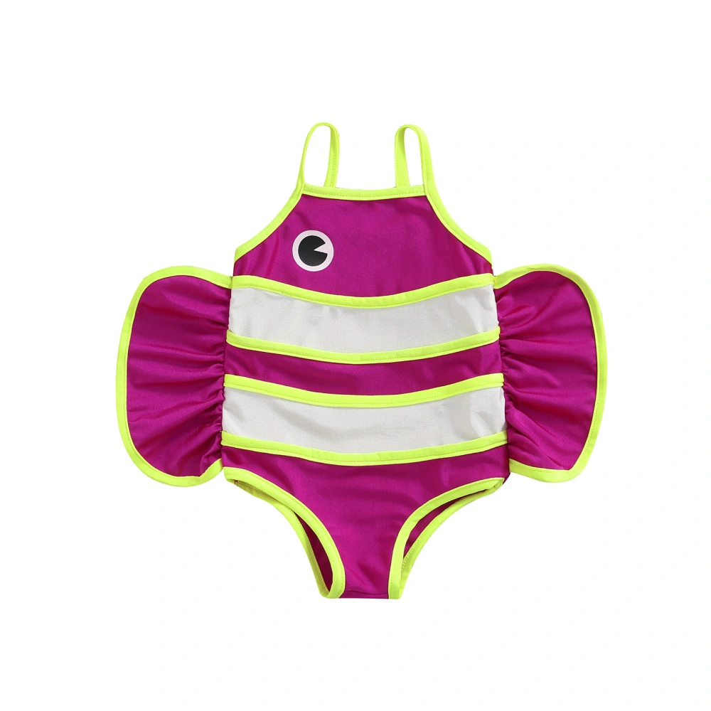 Baby Girl One-piece Swimwear Sleeveless Fish-shaped Swimsuit