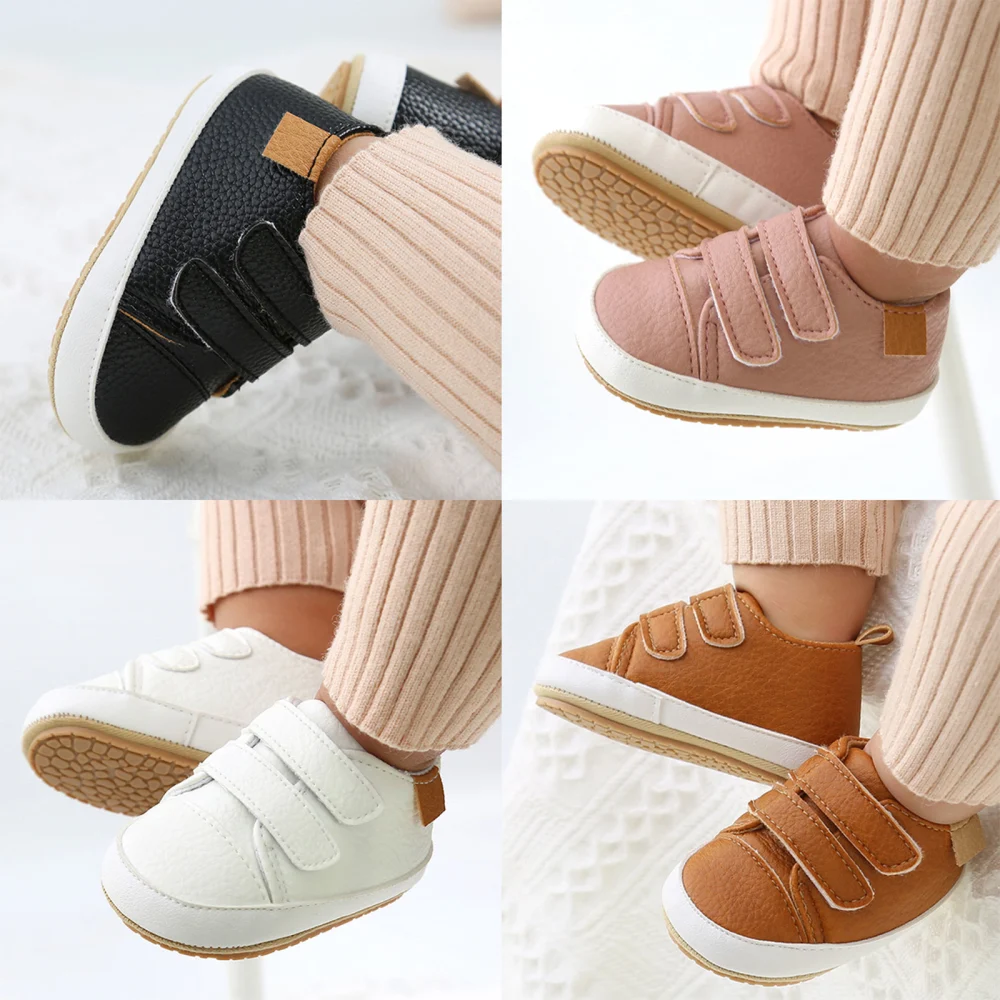 Infants Leather Shoes Unisex Anti-Slip Socks Sneaker Decoration