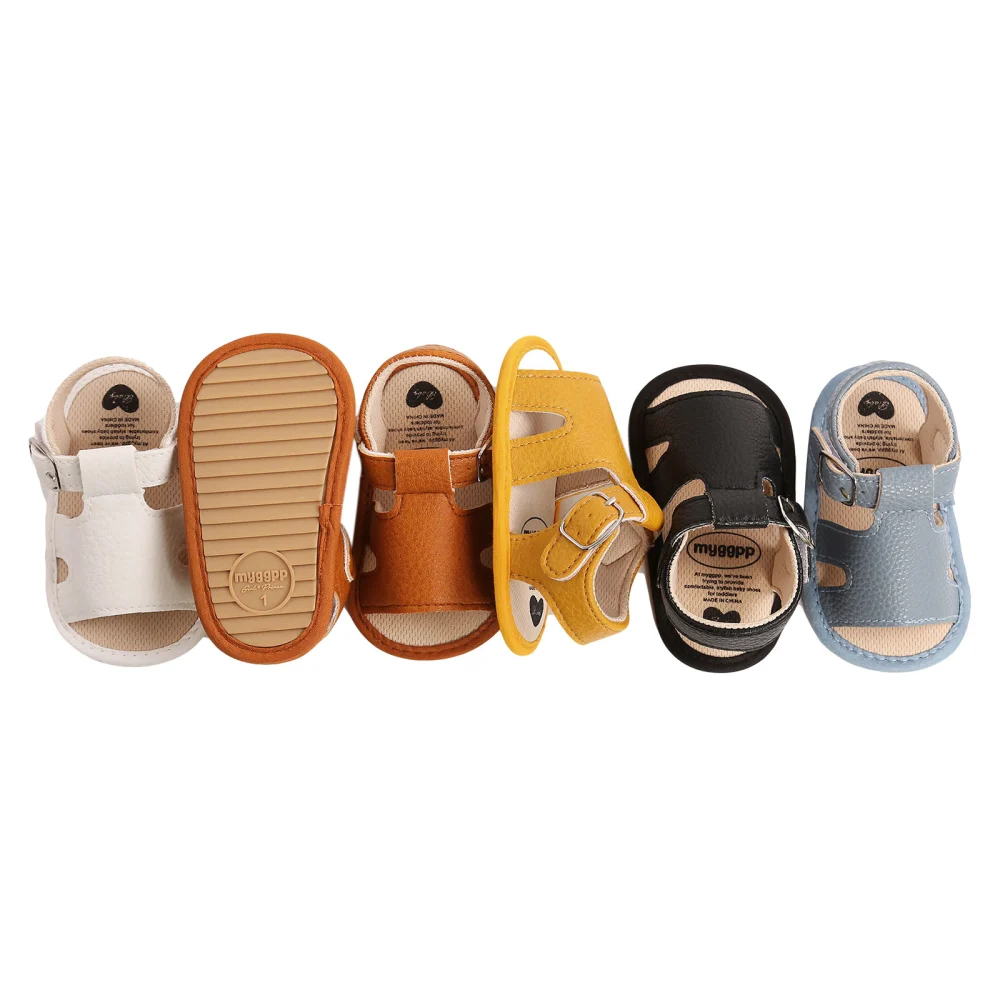 Baby Girls Boys Sandals, Solid Color Soft Rubber Sole Shoes Prewalker