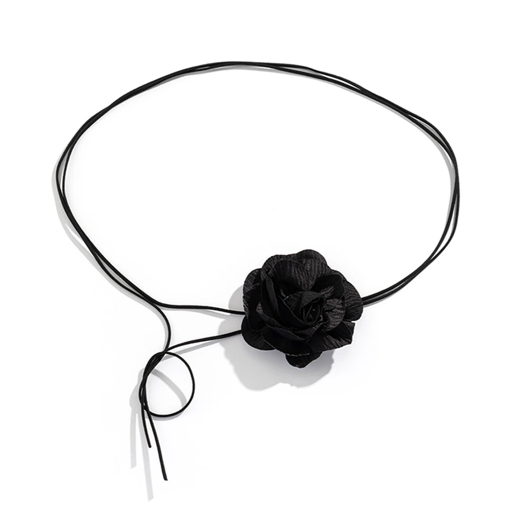 Velvet Choker Necklace Gothic Flower Waist Chain for Women Girls