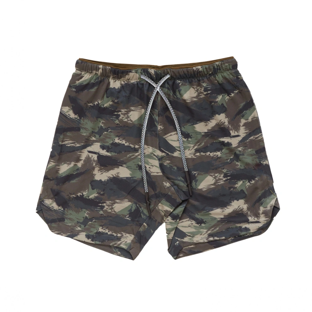 Men's Camouflage Print Elastic Waist Sports Pants with Drawstring