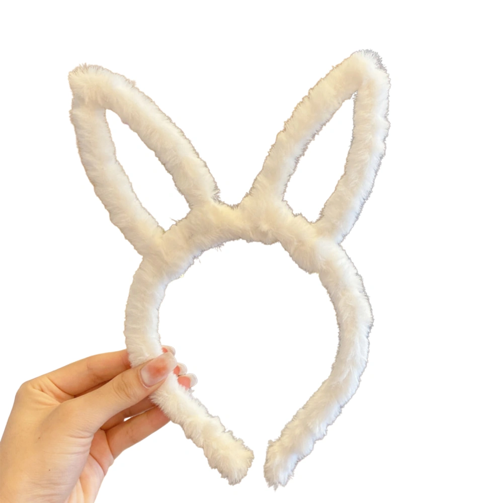 Rabbit Ear Headband Plush Hair Bands for Halloween Party Costume