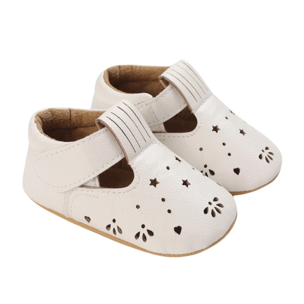 Baby Girls Princess Shoes, Soft PU Leather Hollowed Non-slip Flats