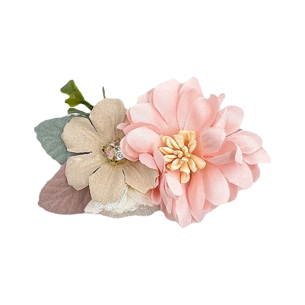 Baby Girl Flower Hair Clips, Hair Barrettes Lined Hair Accessories