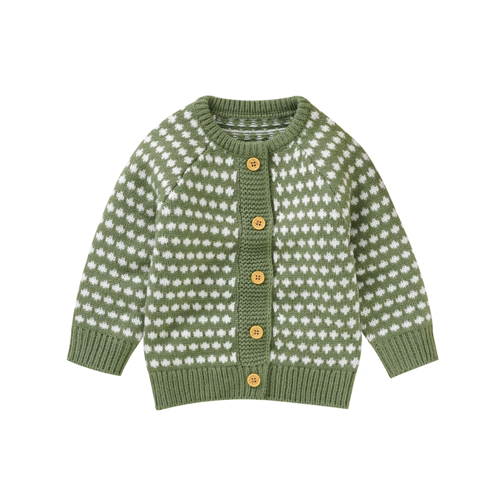 Toddlers Knitted Cardigan, Long Sleeve Single-breasted Outwear Tops