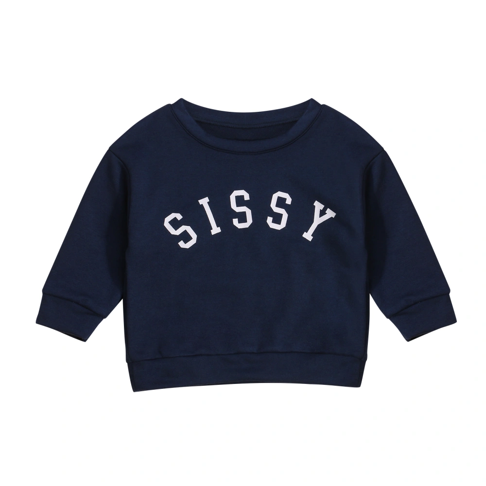 Children’s Fashion Letter Printing Long-sleeved Pullover Sweatshirt